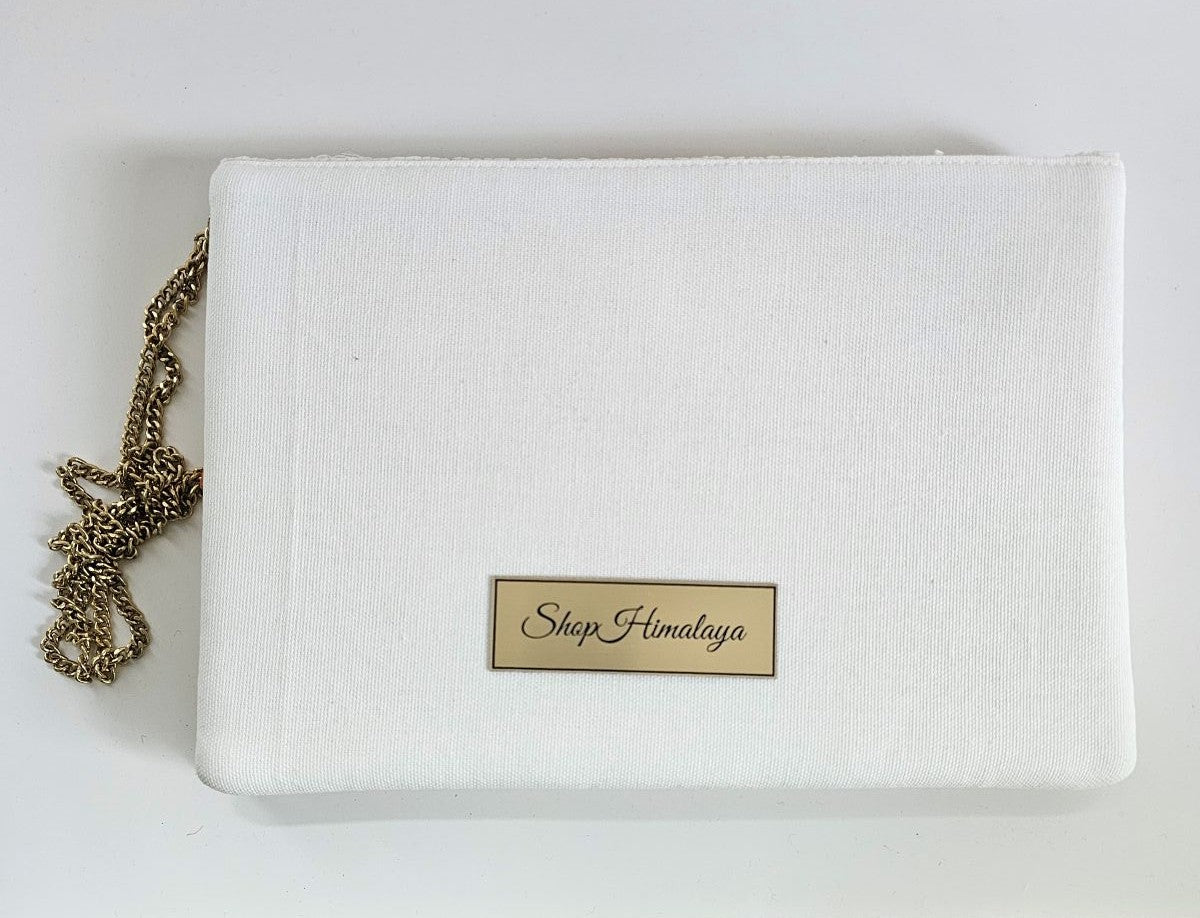Floral Bloom Hand-Beaded Clutch, Artisan Embroidered Evening Bag
