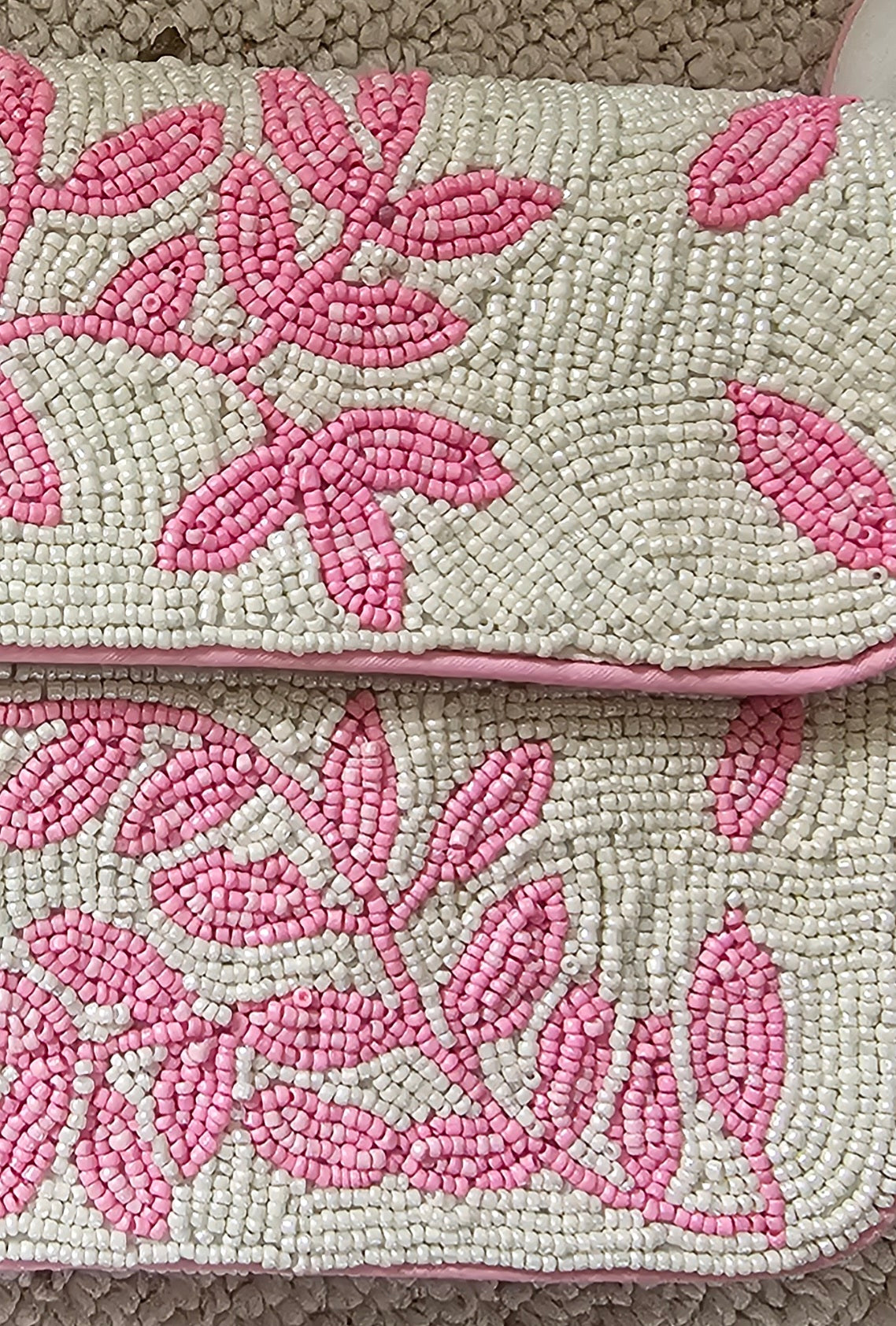 Toile Leaf Shoulder Bag, White Pink Boho Purse, Blue Pink Boho Purse, Green Pink Boho Purse Shop Himalaya