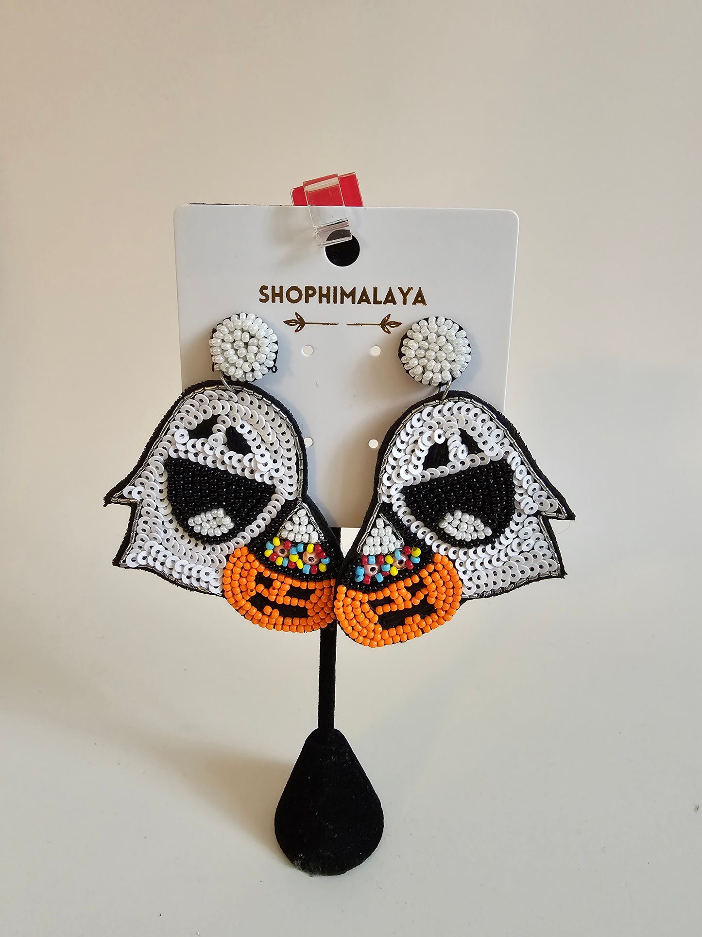 Spooky Beaded Earrings, Halloween Jewelry, Ghost Earrings,  Pumpkin Earrings, Tombstone Earrings, Gothic Earrings, Halloween Costume Accessories