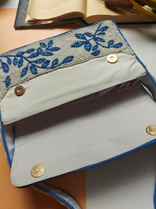 Toile Leaf Shoulder Bag, White Pink Boho Purse, Blue Pink Boho Purse, Green Pink Boho Purse Shop Himalaya